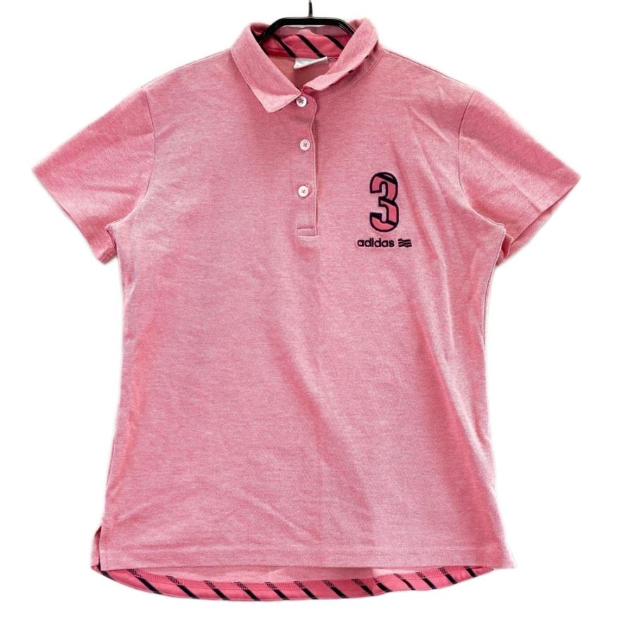 ADIDAS GOLF アディダスゴルフ N67782 半袖ポロシャツ ワッペン ピンク
