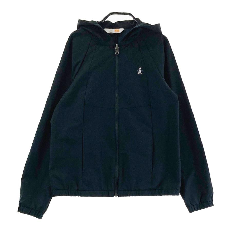 美品 マンシングウェア パーカー Lサイズ 黒 MUNSING WEAR マンシングウェア ジップジャケット パーカー ブラック系