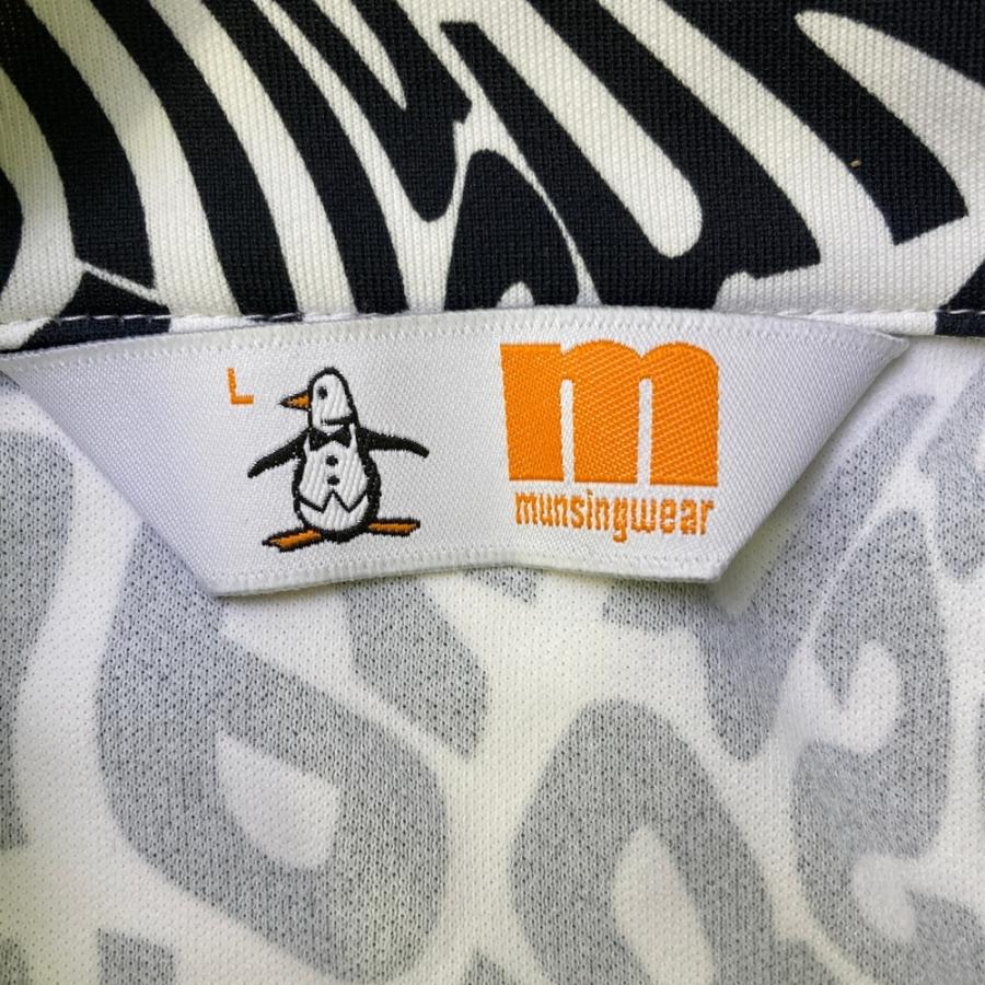 MUNSING WEAR マンシングウェア ハーフジップ長袖Tシャツ 総柄