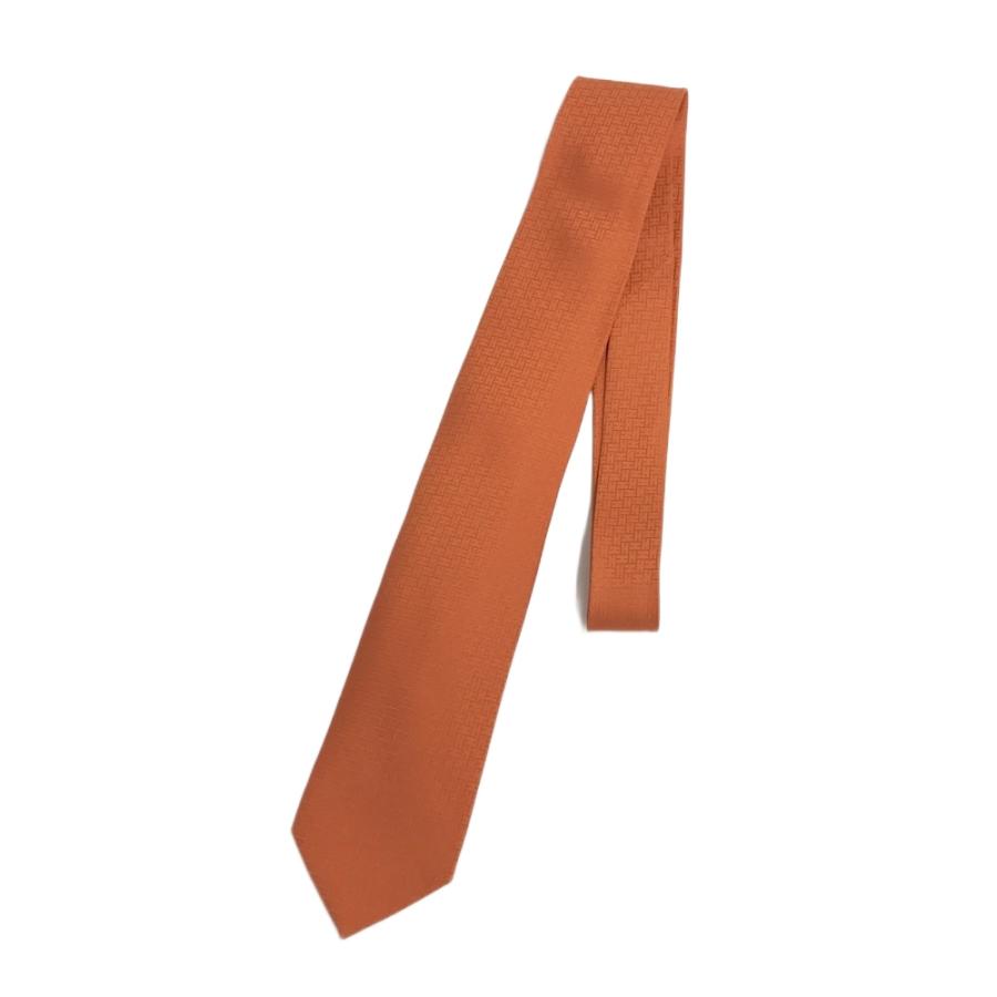 【美品】 HERMES エルメス ネクタイ Hロゴ オレンジ×ブラック 美品】HERMES エルメス ネクタイ H柄 オレンジ系 メンズ : ブランド