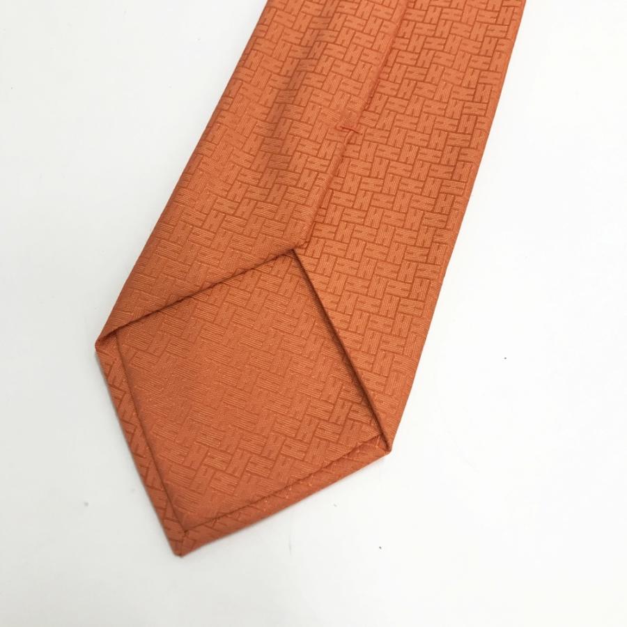 ☆美品☆HERMES H柄 ネクタイ(オレンジ) 美品】HERMES エルメス ネクタイ H柄 オレンジ系 メンズ : ブランド