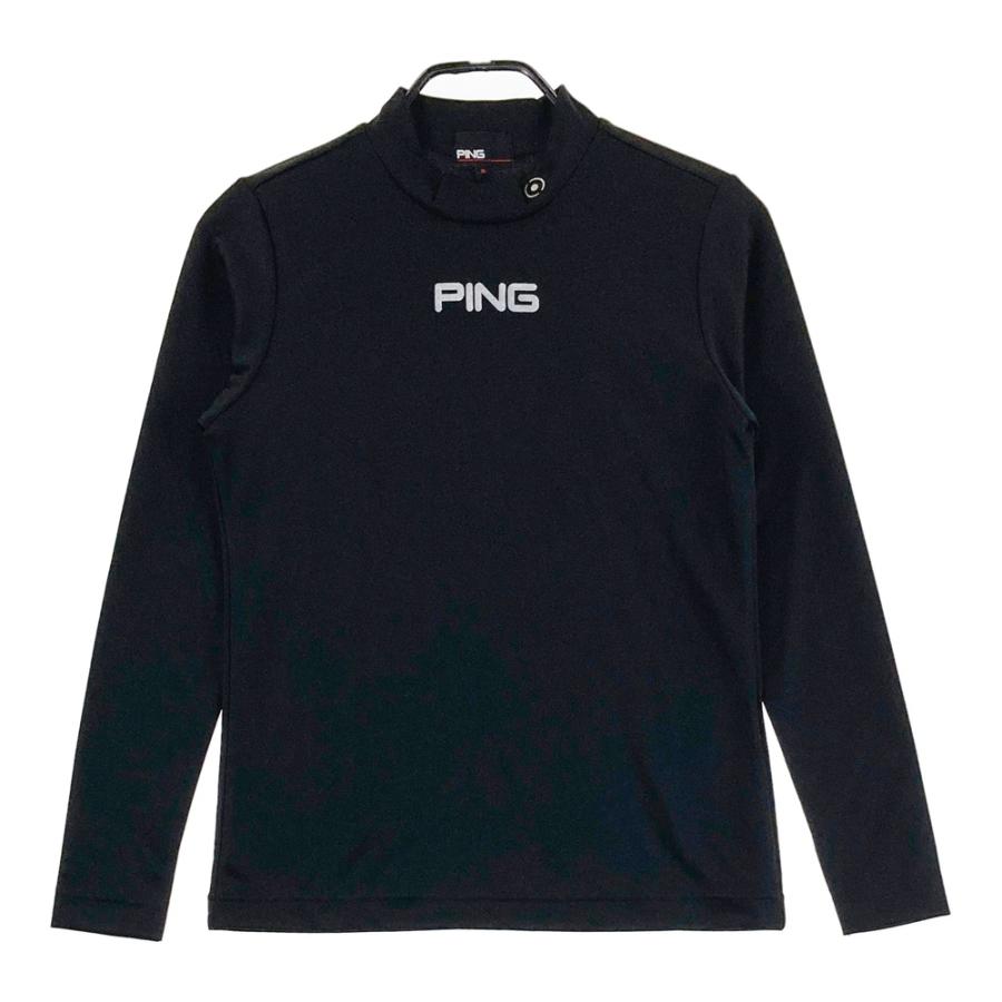 PING（ピン） モックネック長袖Tシャツ ブラック系 S ゴルフウェア