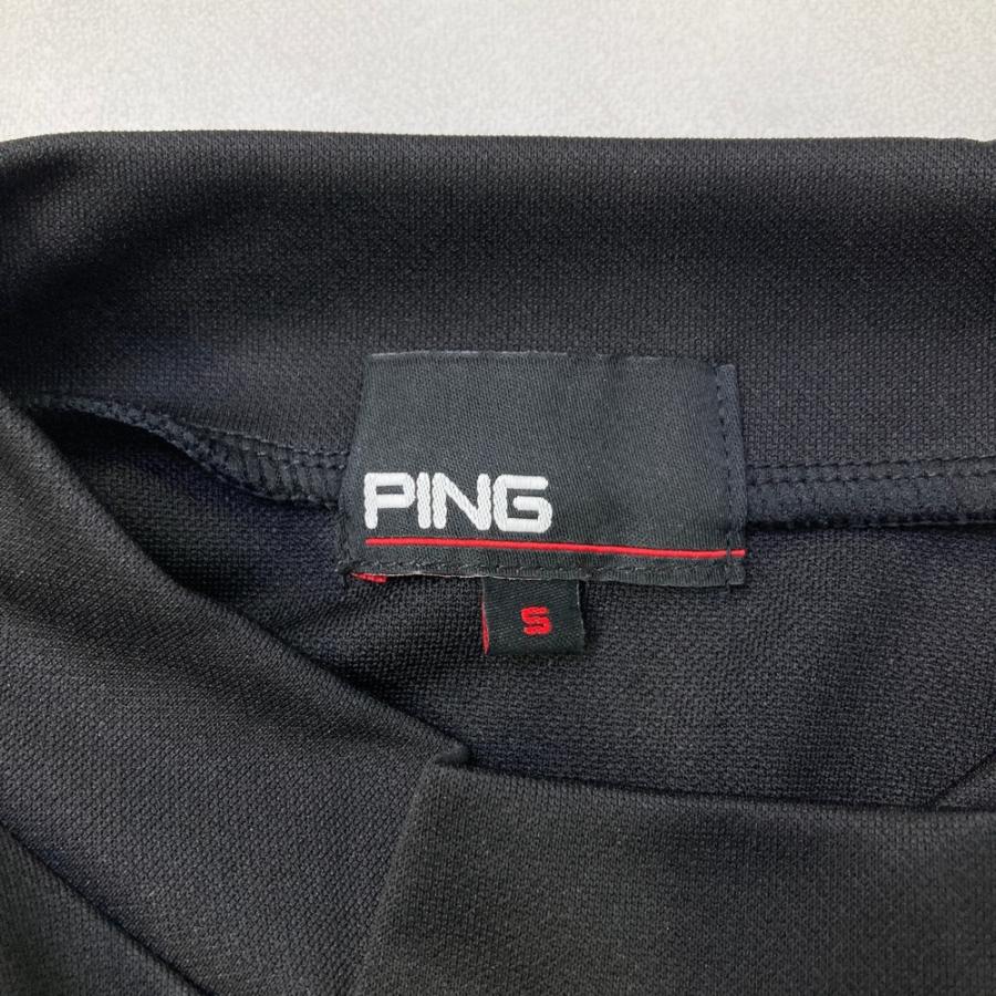 PING（ピン） モックネック長袖Tシャツ ブラック系 S ゴルフウェア