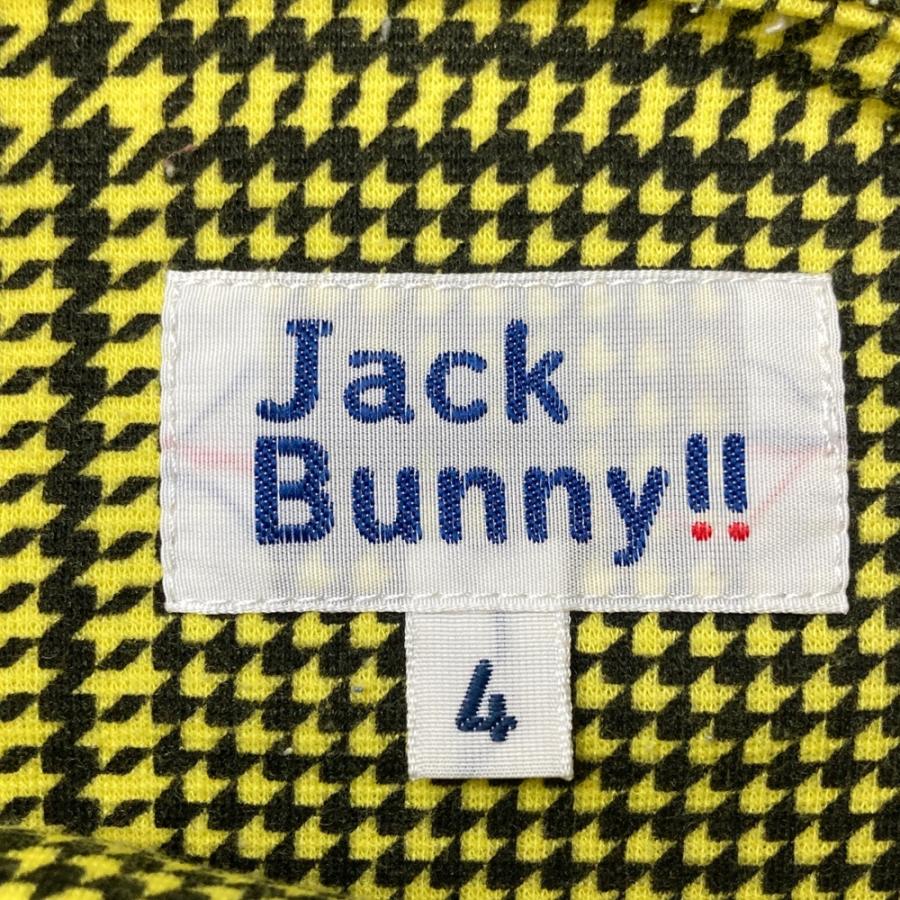JACK BUNNY ジャックバニー 半袖ポロシャツ 千鳥柄 イエロー系 4