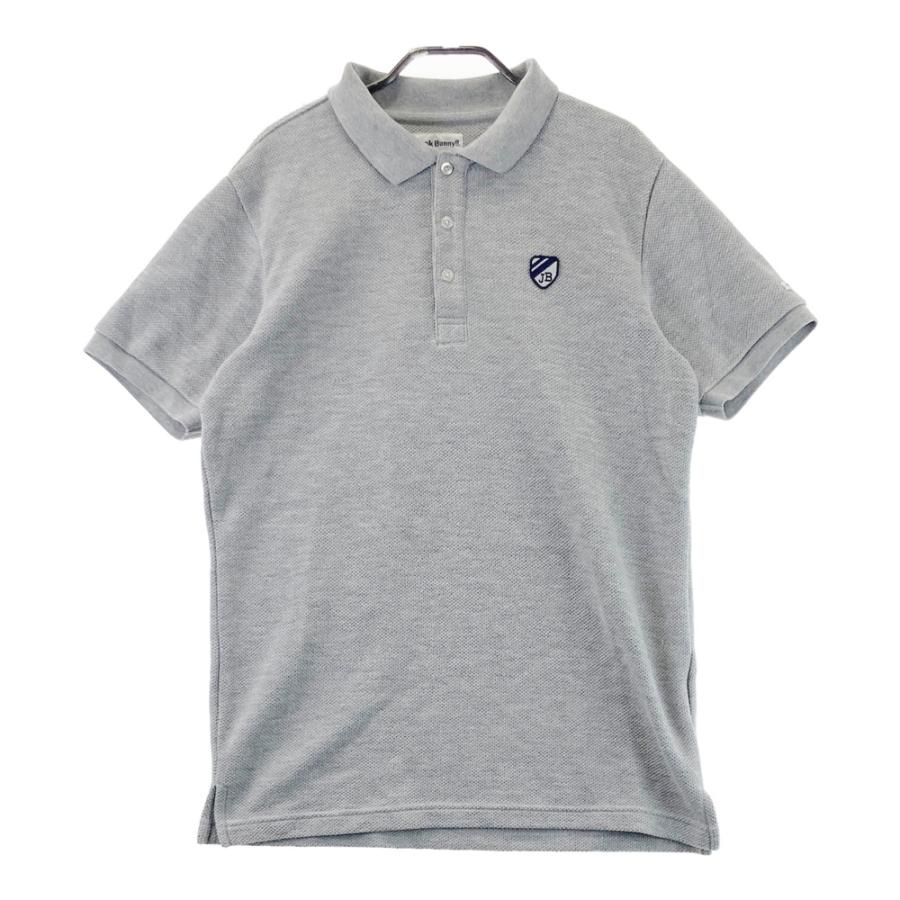 Jack Bunny!! ポロシャツ サイズ6 新品未使用 JACK BUNNY ジャックバニー ニット 半袖ポロシャツ グレー系 6 ゴルフ