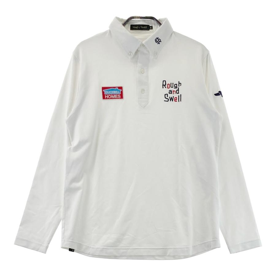 ROUGH&SWELL ラフアンドスウェル 長袖ポロシャツ ボタンダウン Ｍ ROUGH&SWELL ラフアンドスウェル 長袖ポロシャツ ボタンダウン