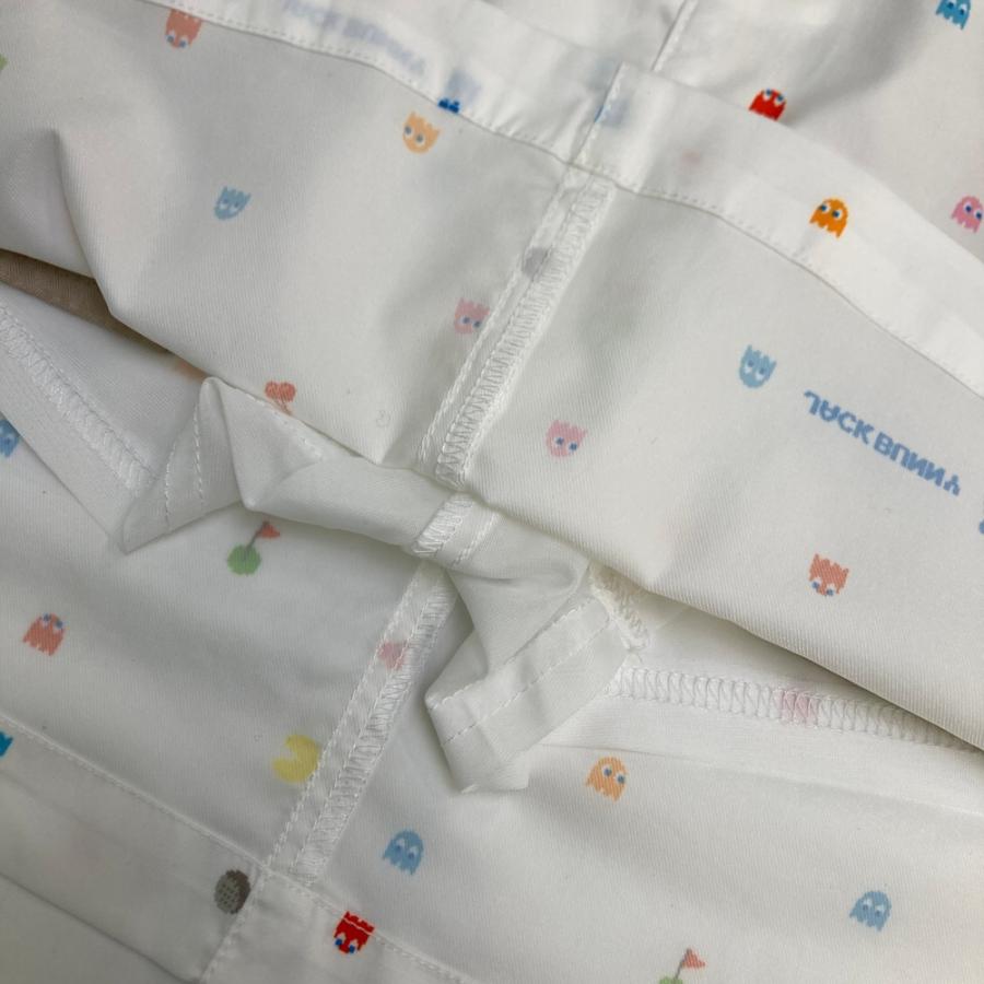 サイズ：1 JACK BUNNY ジャックバニー ×PAC-MAN インナー付スカート パックマン 総柄 ホワイト系 [240101585543] ゴルフウェア レディース ストスト JACK BUNNY ジャックバニー ×PAC-MAN インナー付スカート パックマン