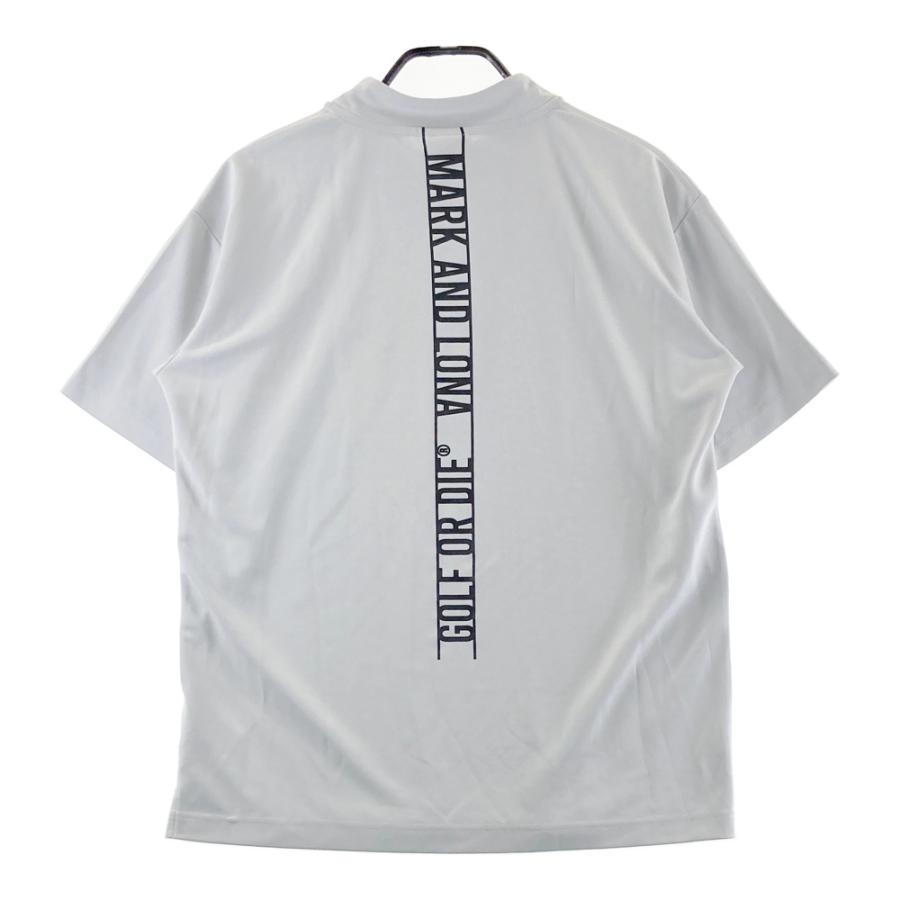 MARK&LONA マークアンドロナ 半袖 モックネック グレー 48 ゴルフ MARK&LONA マークアンドロナ 半袖モックネックTシャツ グレー系 48