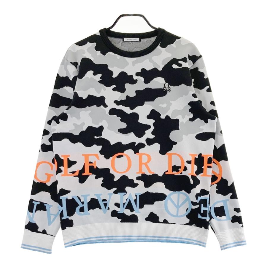 美品　ゴルフウェア　ラインストーン　ロゴ　カモフラ　MARK&LONA　メンズ 美品 ゴルフウェア ラインストーン ロゴ カモフラ MARK&LONA メンズ