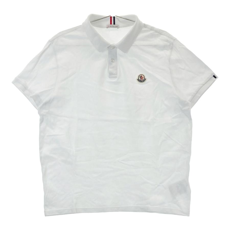 モンクレール　白　ポロシャツ　Lサイズ MONCLER モンクレール 半袖ポロシャツ ホワイト系 L メンズ : ブランド