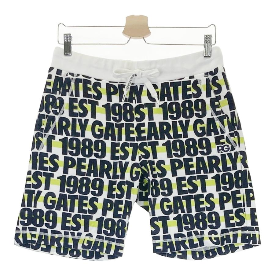 【新品未使用】パーリーゲイツ　ハーフパンツ　軽量 ボーダー　サイズ4（M） PEARLY GATES パーリーゲイツ ハーフパンツ ボーダー ロゴ総柄