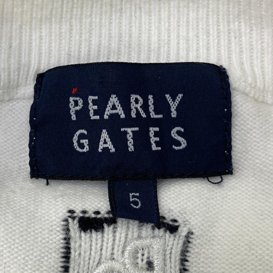 正規品　ほぼ未使用　パーリーゲイツ　ハイネックニット　ウール使用　セーター　1 PEARLY GATES パーリーゲイツ ハイネック ニットセーター ホワイト系 5