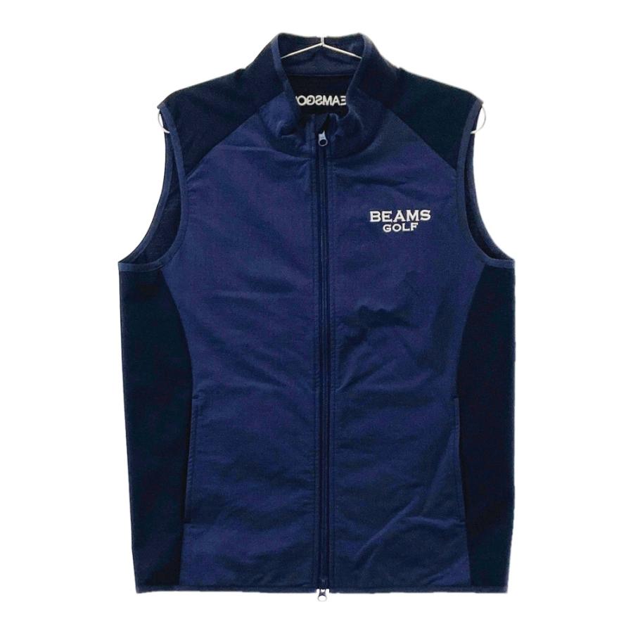 極美品 ビームスゴルフ プラクティスジャケット お洒落 ネイビー L BEAMS GOLF（ビームスゴルフ）の「BEAMS GOLF PURPLE LABEL / 防風