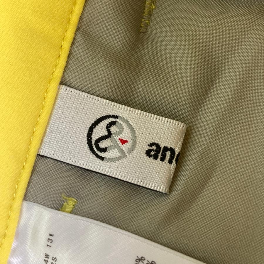 AND PER SE アンパスィ ストレッチパンツ イエロー系 L ゴルフウェア