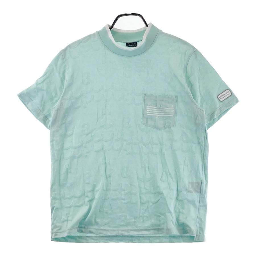 MUTA MARINE ムータマリン 半袖モックネックTシャツ ブルー系 6 ゴルフ