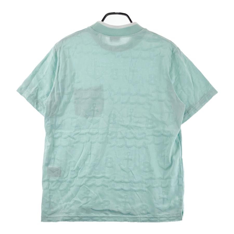 未使用 MUTA MARINE モックネックシャツ 半袖 グリーン MUTA MARINE ムータマリン 半袖モックネックTシャツ ブルー系 6 ゴルフ