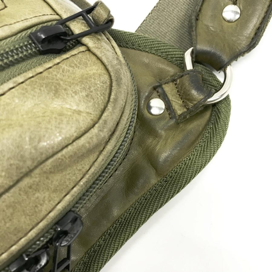 クシタニ（KUSHITANI） K-3578 レザー レッグバッグ2 オリーブグリーン