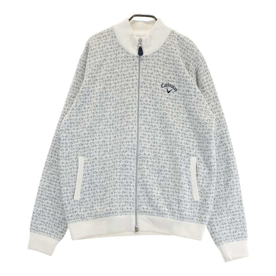 キャロウェイ Callaway メンズ ニットアウター フルジップ　グレー　L キャロウェイ Callaway メンズ ニットアウター フルジップ グレー L