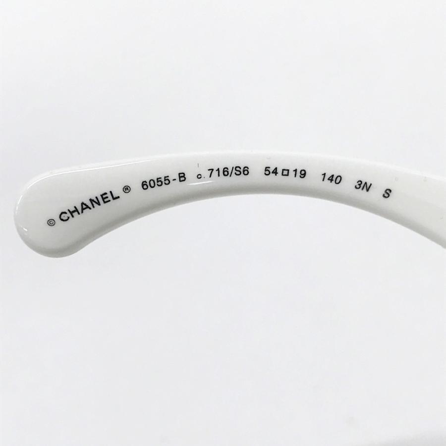 CHANEL シャネル 6055-B 折りたたみサングラス ホワイト系 54□19 140