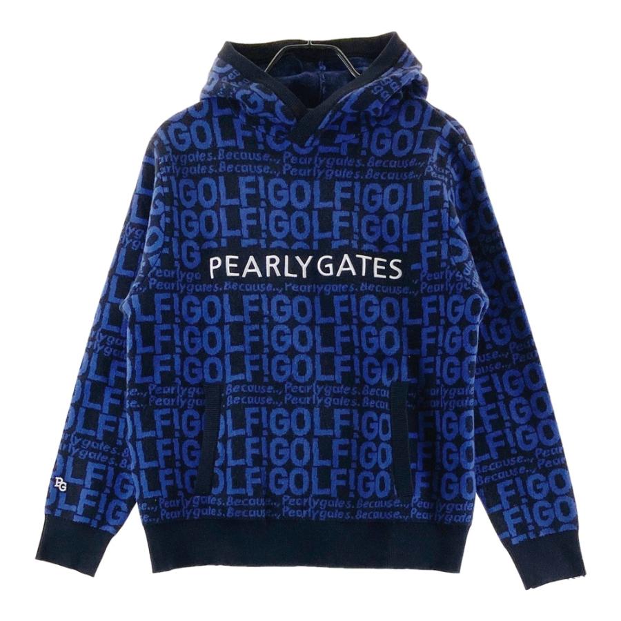 PEARLY GATES パーリーゲイツ フード付 ニットセーター カシミヤ混