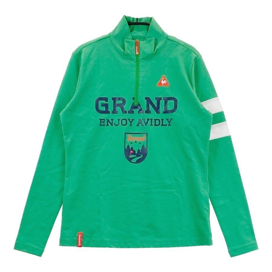 LE COQ GOLF ルコックゴルフ ハーフジップ長袖Tシャツ グリーン系 M