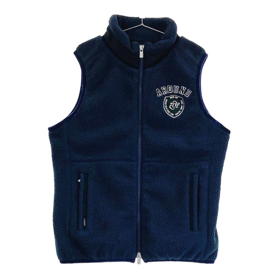 ZOY ゾーイ ロゴ刺繍入り フリースベスト ネイビー系 36 ゴルフウェア