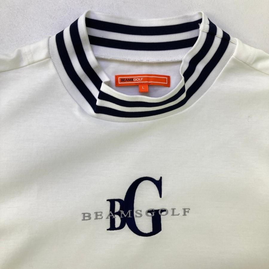 ビームスゴルフ・ロンT・白 美品】BEAMS GOLF ビームスゴルフ 2024年 長袖モックネックTシャツ