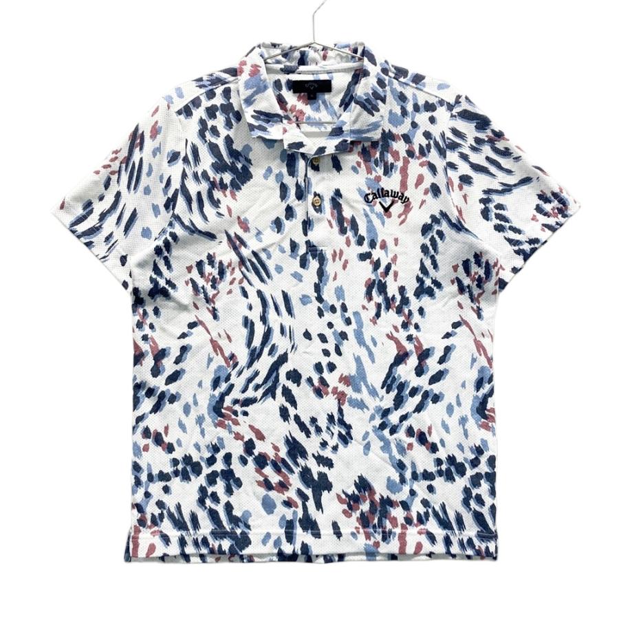 CALLAWAY キャロウェイ 2023年モデル メッシュ 半袖ポロシャツ 総柄
