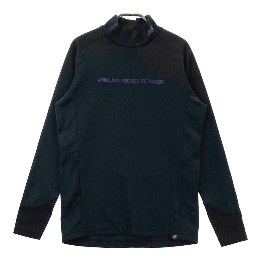NEW BALANCE GOLF ニューバランス モックネック長袖Tシャツ ブラック系