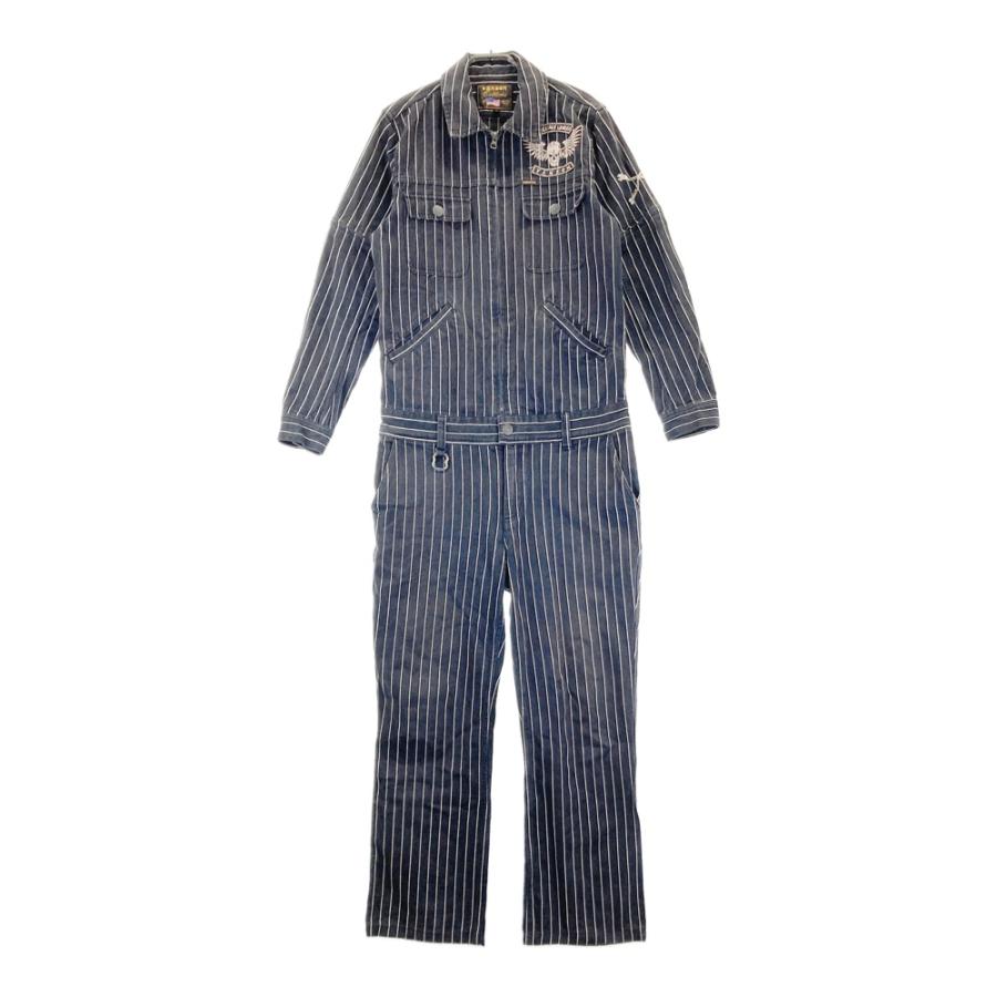 VANSON バンソン 2WAYオールインワン つなぎ ヒッコリーストライプ 