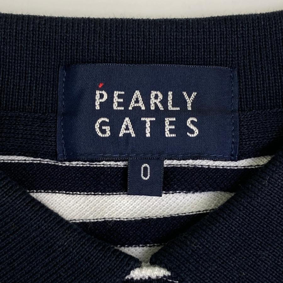 PEARLY GATES パーリーゲイツ  半袖ポロ ワンピース ボーダー柄 ネイビー系 0 ゴルフウェア レディース_2