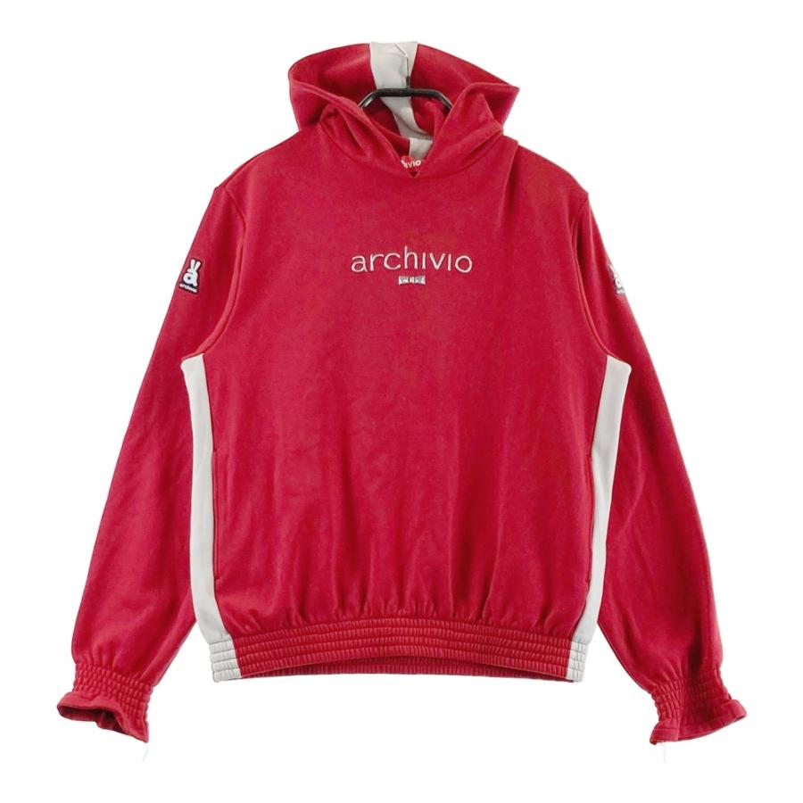 ARCHIVIO アルチビオ 裏起毛スウェットパーカー レッド系 40 ゴルフ