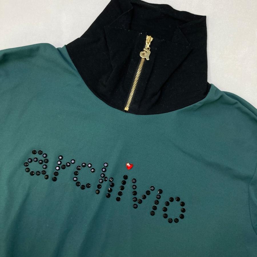 ARCHIVIO アルチビオ ハイネック長袖Tシャツ グリーン系 40 ゴルフ