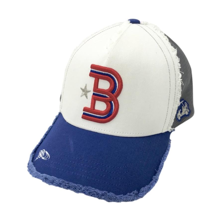 BEAMS GOLF ビームスゴルフ ×ヨシノリコタケ メッシュキャップ ブルー