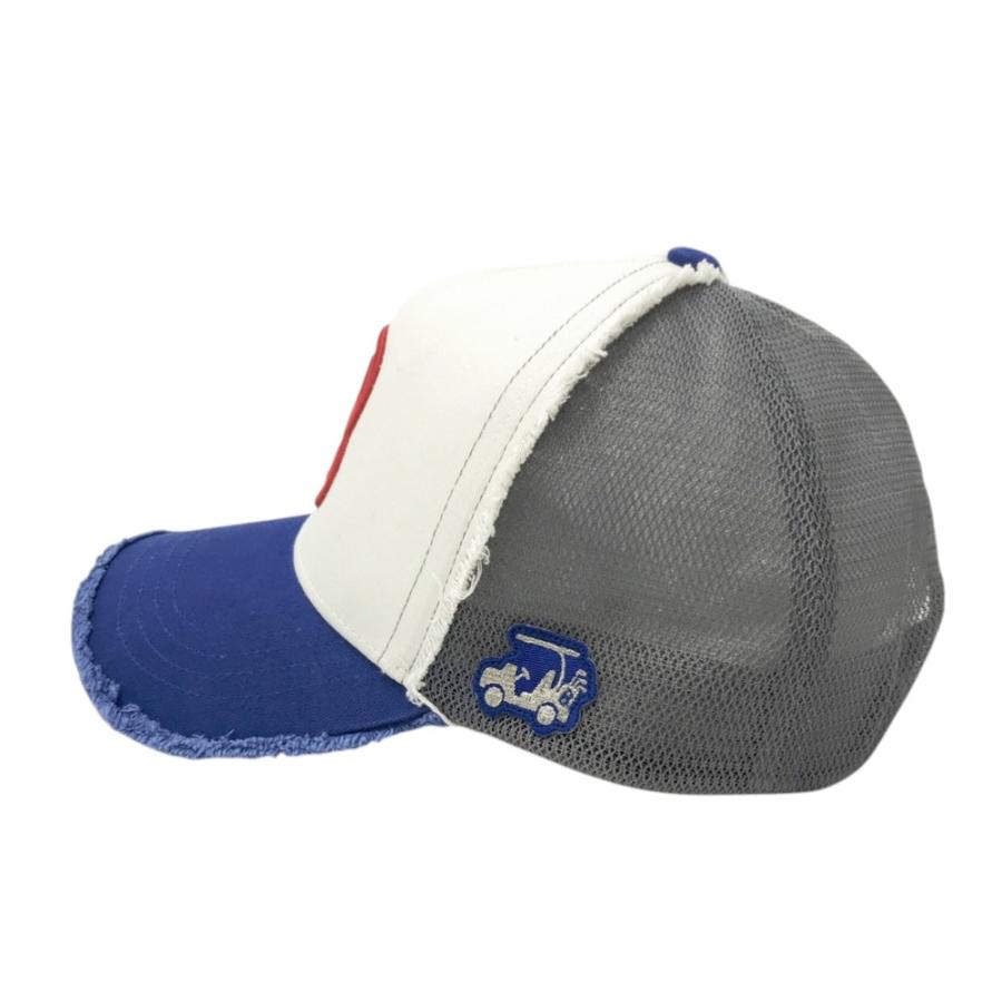 BEAMS GOLF ビームスゴルフ ×ヨシノリコタケ メッシュキャップ ブルー