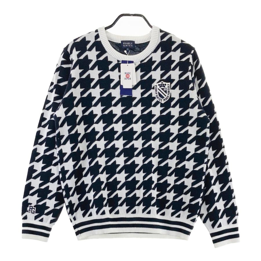 新品】PEARLY GATES パーリーゲイツ 長袖 ニットセーター 千鳥柄