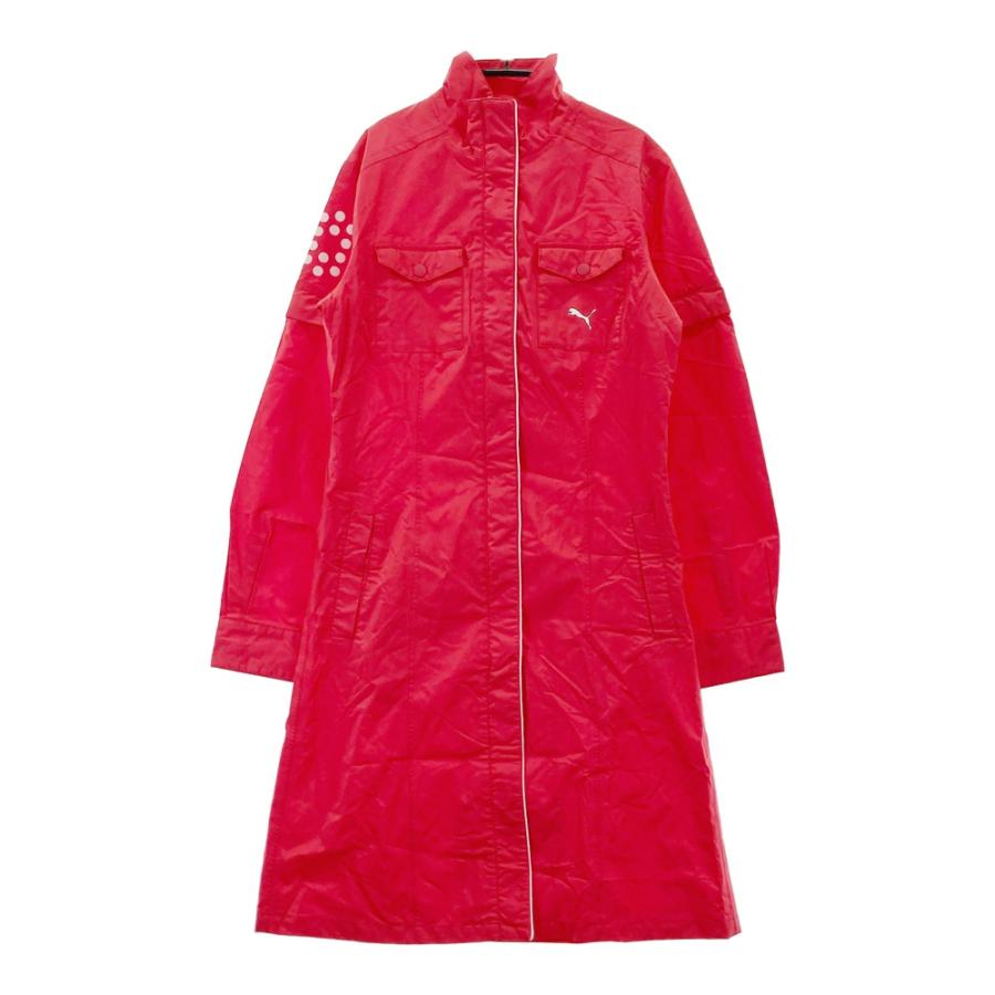 【24時間以内/匿名配送】未使用 プーマゴルフ 長袖 ワンピース パーカー M PUMA GOLF プーマゴルフ レインワンピース レッド系 M ゴルフウェア
