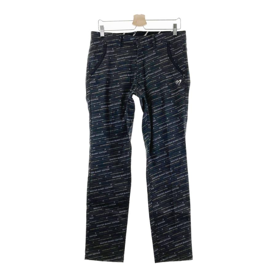 MASTER BUNNY EDITION ストレッチロングパンツ ロゴ 紺 4 MASTER BUNNY EDITION マスターバニーエディション ストレッチ ロング