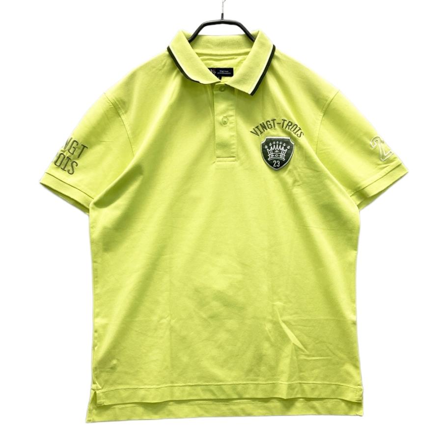 23区GOLF ニジュウサンクゴルフ 半袖ポロシャツ イエロー系 L ゴルフ 