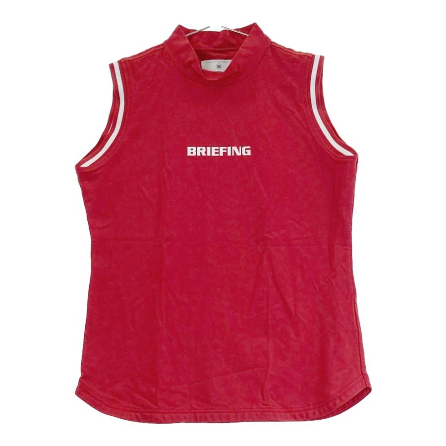 【新品】BRIEFING ゴルフ レディース ハイネックシャツ レッド BRIEFING GOLF ブリーフィング 2023年モデル ハイネック ノースリーブ