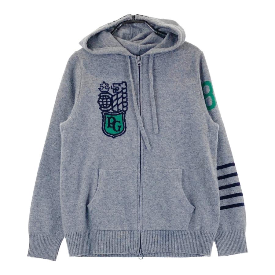 PEARLY GATES パーリーゲイツ カシミヤ ニット ジップパーカー グレー