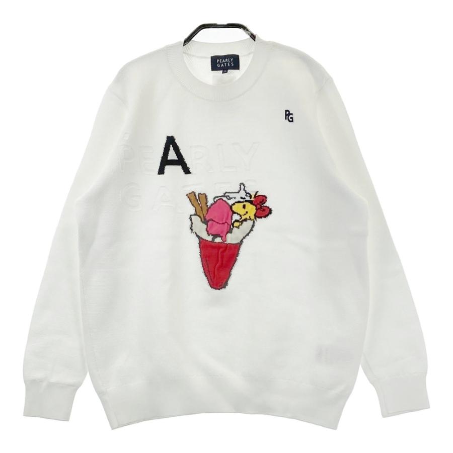 【新品タグ付】パーリーゲイツ×PEANUTS セーター 白 ニット 2024年 PEARLY GATES パーリーゲイツ ×PEANUTS 2024年モデル ニットセーター