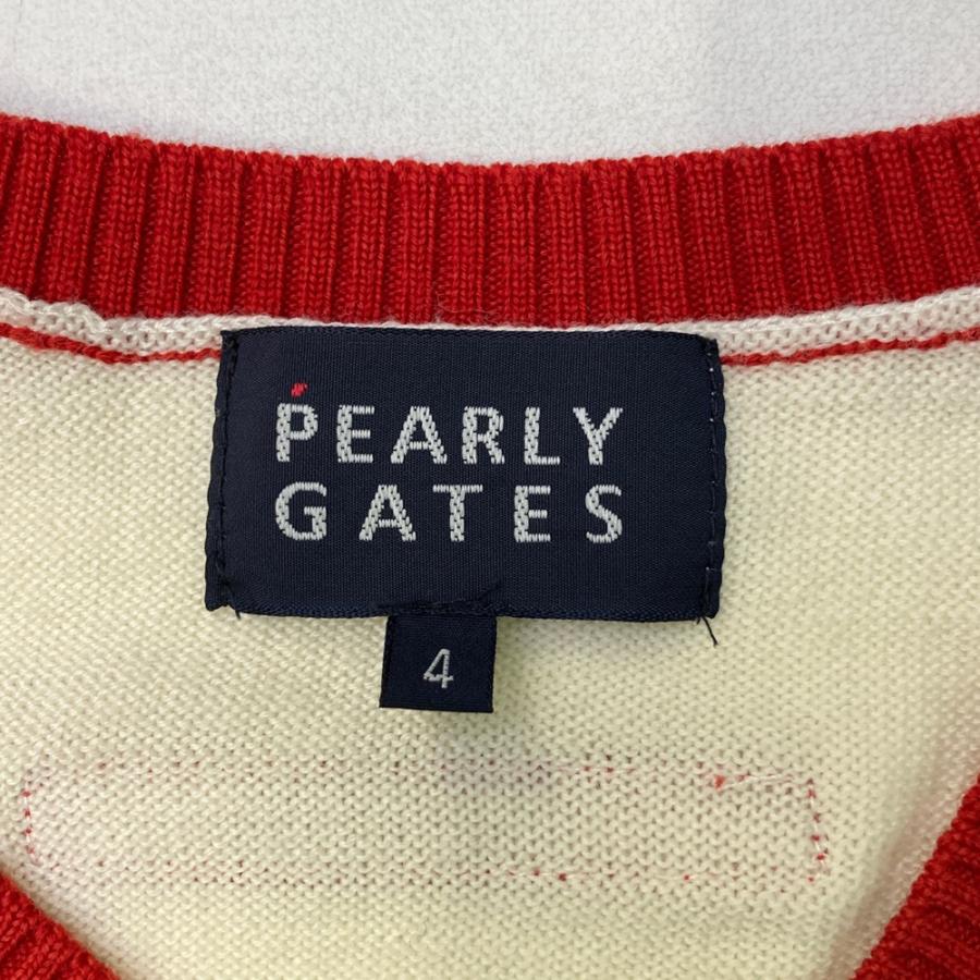 PEARLY GATES パーリーゲイツ　アーガイル　ニット PEARLY GATES パーリーゲイツ ウール Vネック ニットセーター