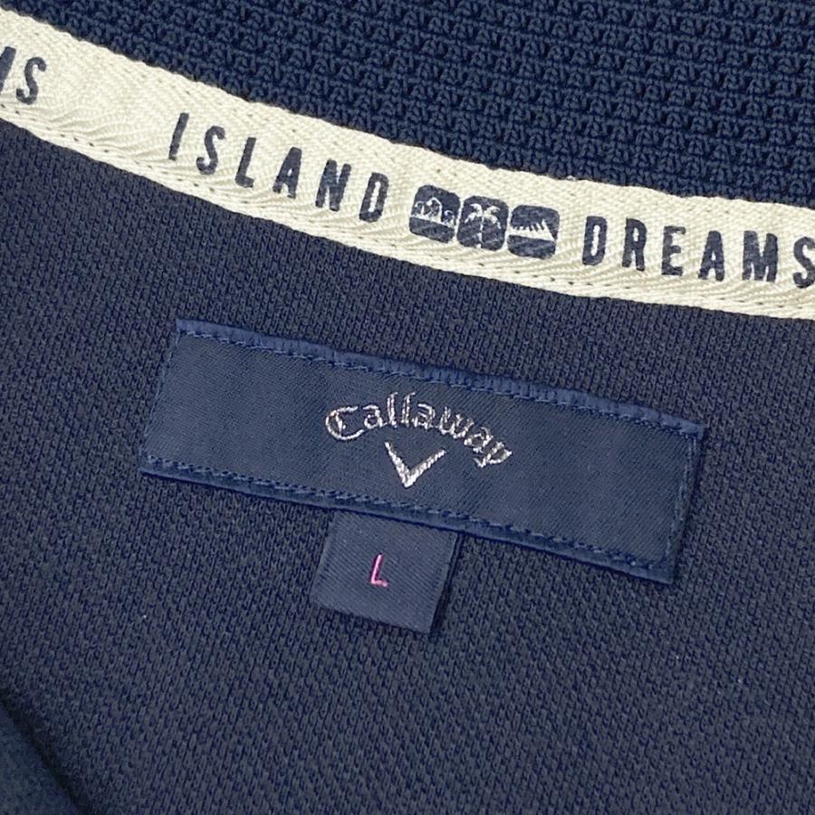 CALLAWAY キャロウェイ 半袖ポロシャツ ネイビー系 L ゴルフウェア