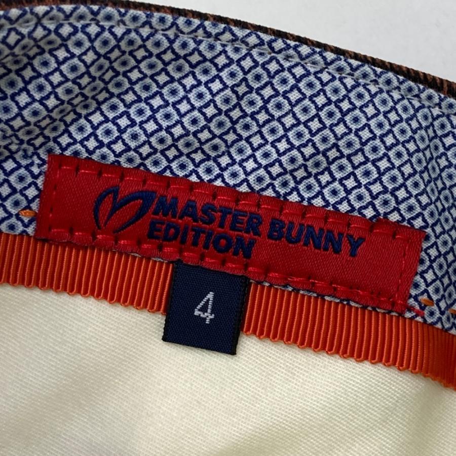 サイズ：4 MASTER BUNNY EDITION マスターバニーエディション  裏起毛 ストレッチパンツ グレンチェック柄 ブラウン系 [240101592270] ゴルフウェア メンズ ストスト MASTER BUNNY EDITION マスターバニーエディション 裏起毛 ストレッチ