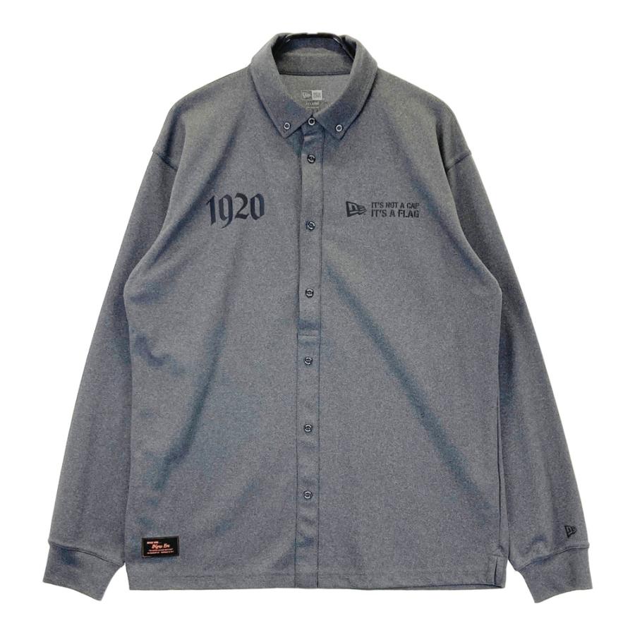 NEW ERA ニューエラ 長袖ポロシャツ ボタンダウン グレー系 XX LARGE