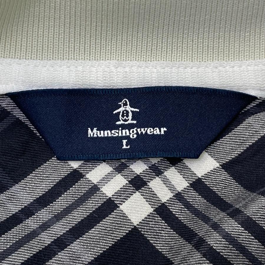 MUNSING WEAR マンシングウェア 2024年 長袖ポロシャツ ホワイト系 L