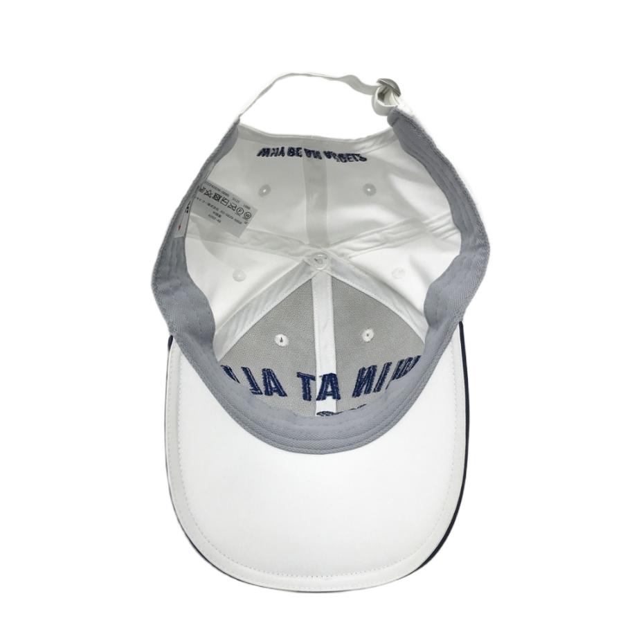 WAAC キャップ　リボン　美品　ゴルフ WAAC ワック キャップ リボン ホワイト系 1098 ゴルフウェア