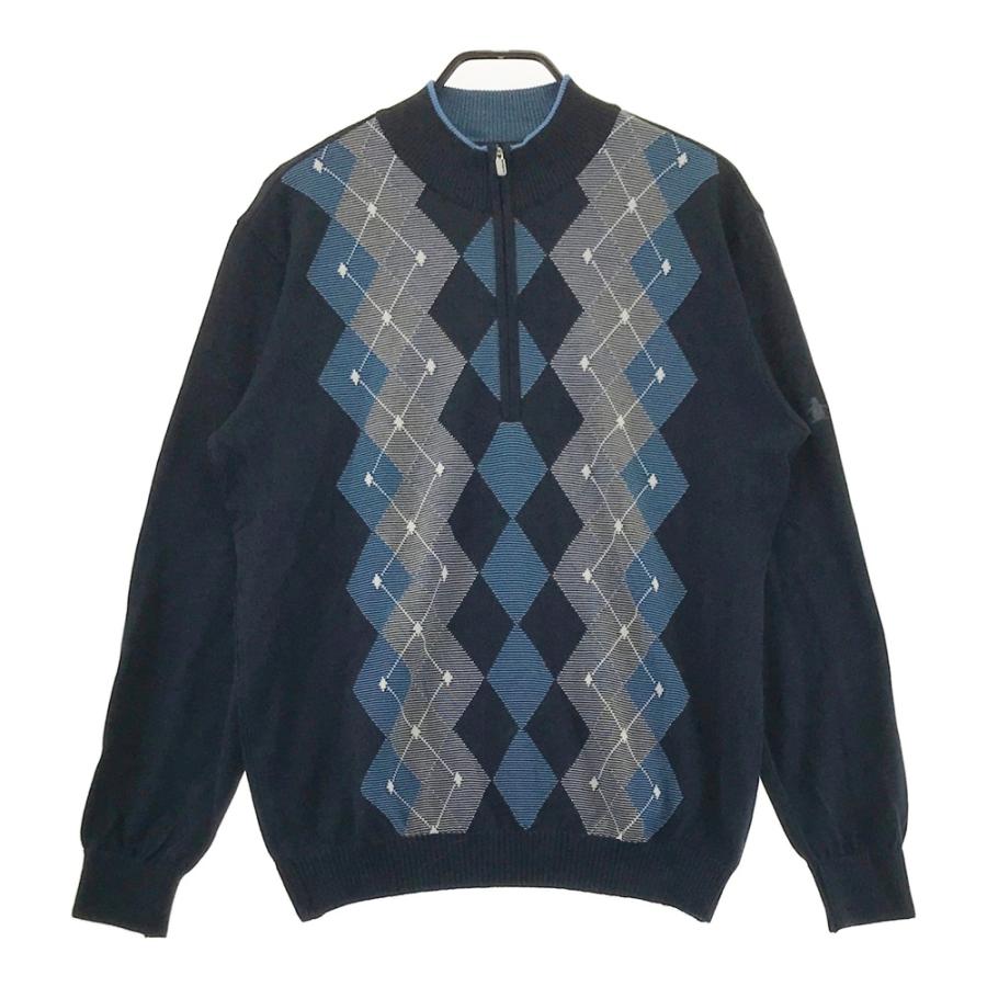美品　Cph/ Golf×Munsing Wear 長袖セーター MUNSING WEAR マンシングウェア ハーフジップ 長袖ニットセーター 総柄