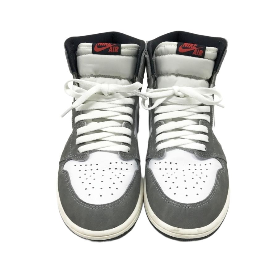 美品】NIKE ナイキ DZ5485-051 スニーカー AIR JORDAN 1 RETRO グレー 